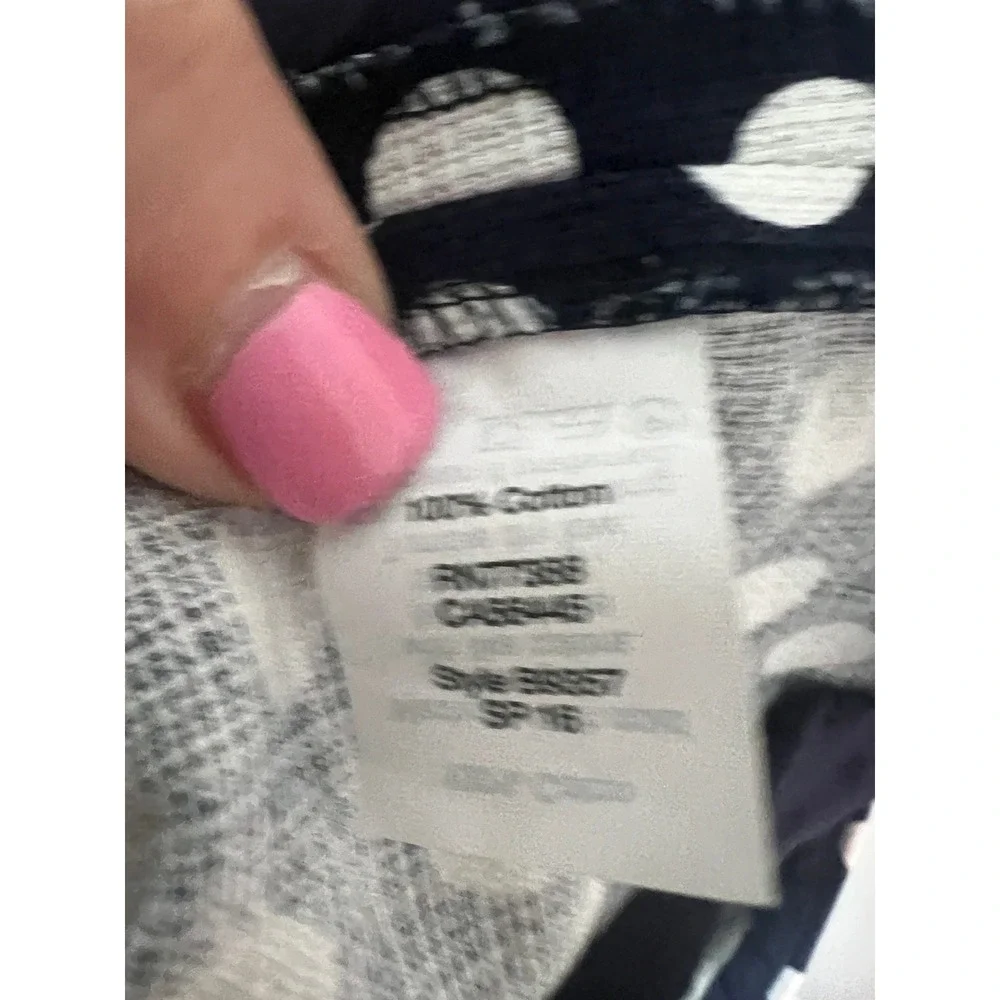 J.Crew Navy Blue White Polka Dot Pleated Cotton Shorts Size 4